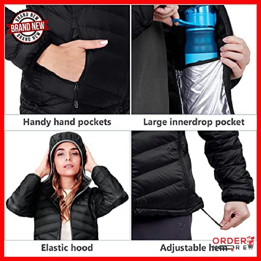 Lightweight Packable Down Jacket Insulated Puffer… - image 4